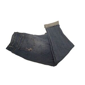 Faded Glory Women's 18W Distressed Blue Jeans Curvy Fit Denim Pants